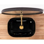 Накладной умывальник Rea Belinda Black Gold Edge